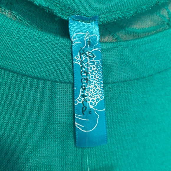 NWT Buttons Francescas Teal Lace Long Sleeve Top S - Picture 5 of 9